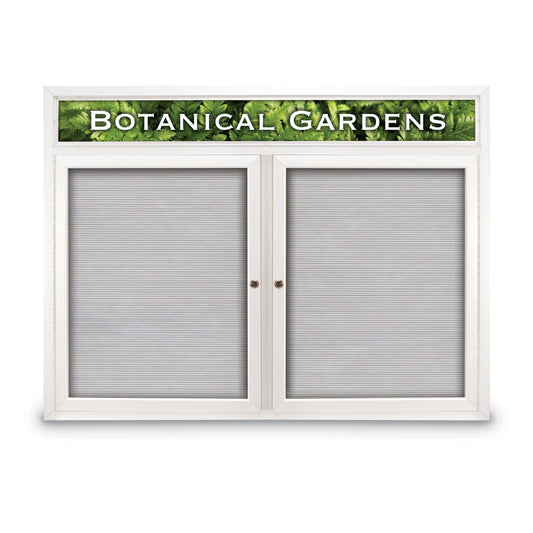 UV1141H UVP Inc. Enclosed Letter Boards Double Door Indoor Aluminum Frames With Header, 11 Board Colors