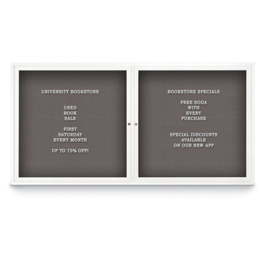UV1163DD Uvp Inc. Letterboard Satin Anodized Aluminum Frame, Lockable Door, Felt Surface