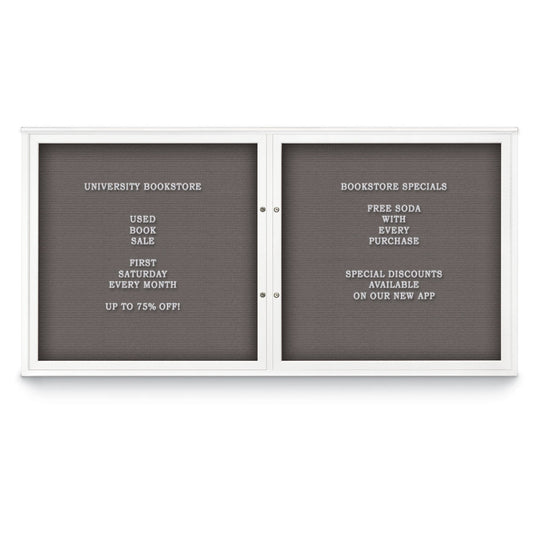UV1163DDDPLUS Uvp Inc. Letterboard Traditional Aluminum Frame, Double Door, Felt Surface, Outdoor Plus