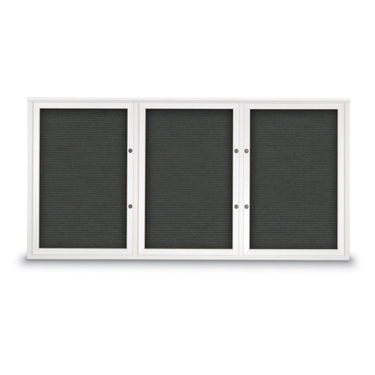 UV1163DPLUS Uvp Inc. Letterboard Felt Grooved, Triple Door, Satin Anodized Aluminum Frame