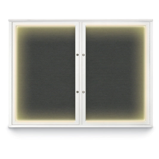UV1169DIPLUS UVP Inc. Enclosed Letter Boards Outdoor Plus Double Door Illuminated Traditional Aluminum Frames