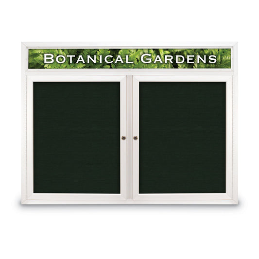 UV1176HD UVP Inc. Outdoor Enclosed Letter Boards Double Door Aluminum Frames with Header, 5 Board Type