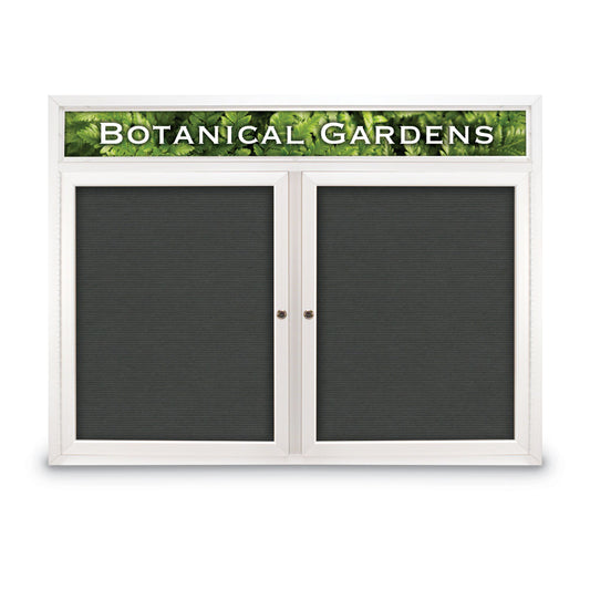 UV1176HD UVP Inc. Outdoor Enclosed Letter Boards Double Door Aluminum Frames with Header, 5 Board Type