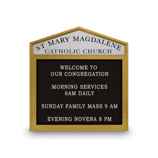 UV1300CD UVP Inc. Outdoor Enclosed Letter Boards Cathedral Design Aluminum Mitered Single Door with Header