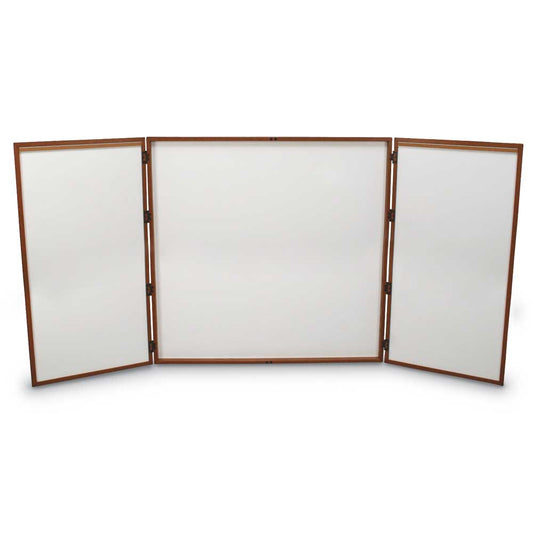 UV1432UPS4848 Uvp Inc. White Board Cabinet 3-In-1 With Stained Wood Frame