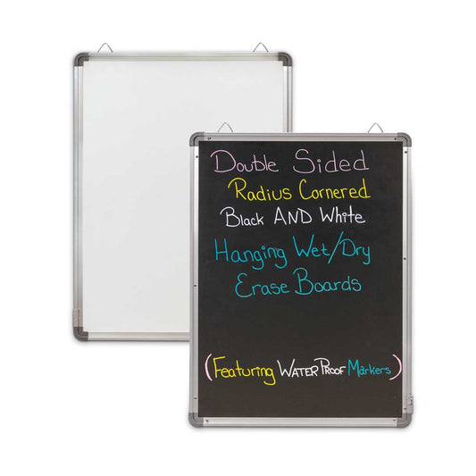 UV1824DDBW UVP Inc. Double Sided Dry Erase Board Indoor Hanging, One Side White Other Side Black