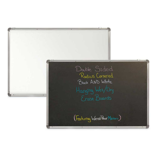 UV2436DDBW UVP Inc. Hanging Dry Erase Board Double Sided White/Black Indoor