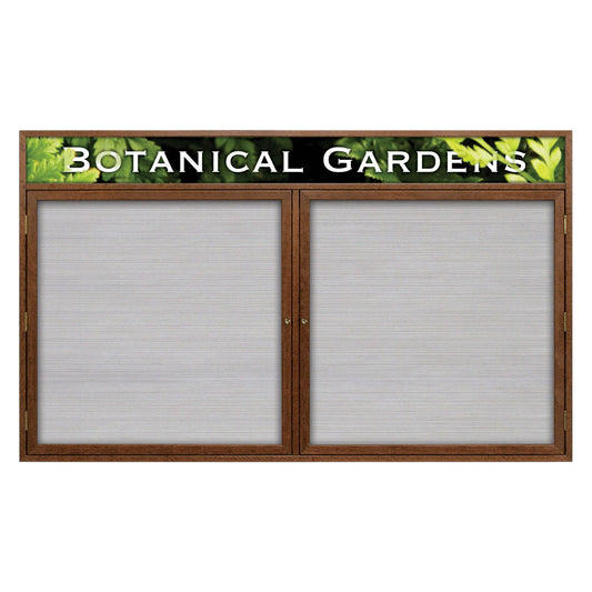 UV2625HD Uvp Inc. Felt Letter Board Enclosed Wood Frame, Lockable Double Door, Shatter-Resistant Window, Indoor W/ Header