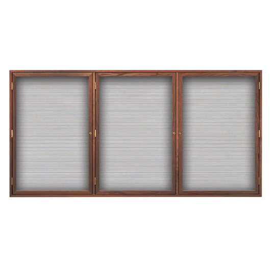 UV2627O Uvp Inc. Letterboard Enclosed Triple Door, Enclosed Indoor Letterboard, Felt Or Vynil Surface, Wood Frame