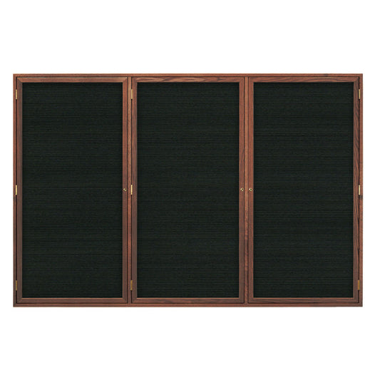 UV2628O Uvp Inc. Letterboard Enclosed Squared Satin Aluminum Frame, Lockable Triple Door