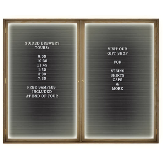 UV2635I Uvp Inc. Letter Board Felt/Vynil Surface, Stained Wood Frame, Clear Acrylic Window, Illuminated, Indoor Use