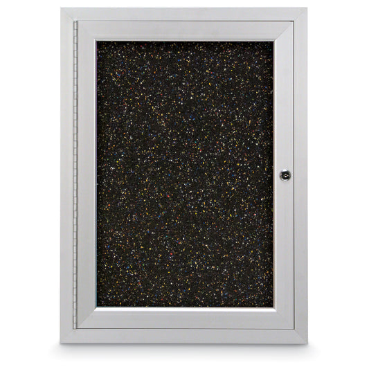 UV300RB UVP Inc. Recycled Rubber Bulletin Board Aluminum Frame Traditional Enclosed Confetti