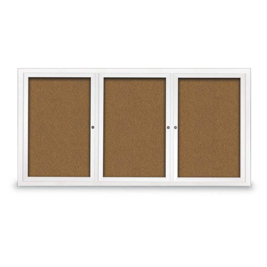 UV306RCD Uvp Inc. Corkboard Enclosed Recessed, Aluminum Frame, Triple Door