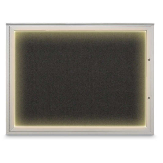 UV416ISDPLUS UVP Inc. Enclosed Cork Boards Outdoor Plus Illuminated Single-Door Traditional Aluminum, 5 Frame Colors