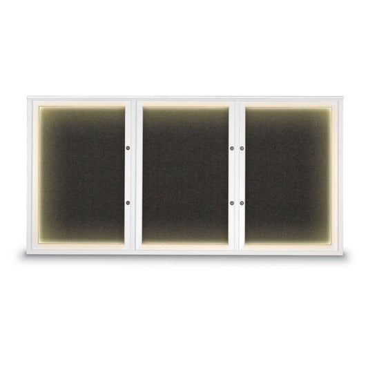 UV418IPLUS Uvp Inc. Corkboard Enclosed Dual Lock Triple Door, Illuminated, Outdoor Plus