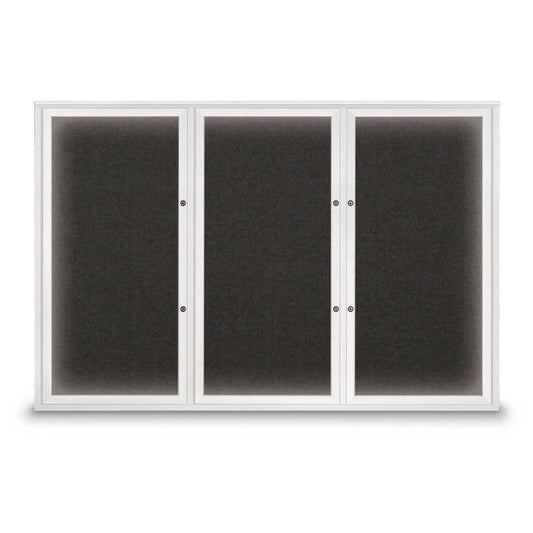 UV419IPLUS Uvp Inc. Corkboard Enclosed Aluminum Frame, Self-Sealing Surface, Lockable Triple Door, Illuminated, Outdoor Plus