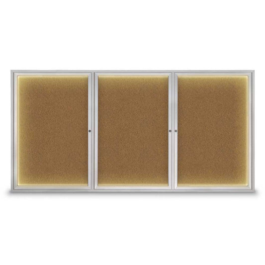 UV420I Uvp Inc. Cork Board Aluminum Frame, Illuminated With Triple Door