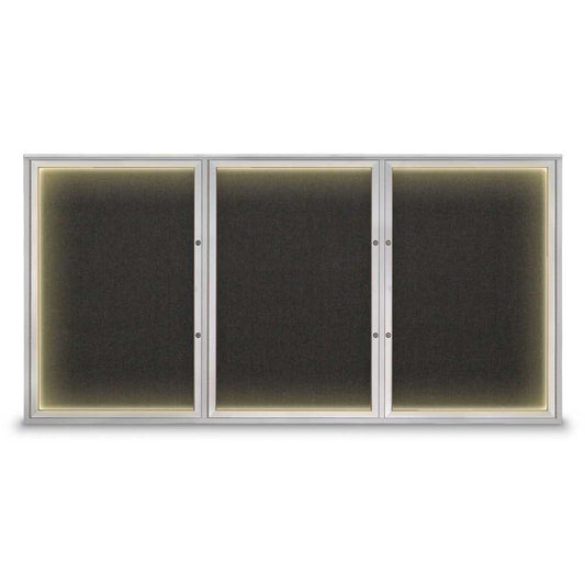 UV420IPLUS Uvp Inc. Corkboard Enclosed Traditional Aluminum Frame, Illuminated, Triple Door