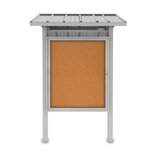 UV4860CICDD Uvp Inc. Outdoor Bulletin Board Steel Shelter, 3" X 3" Steel Welded Posts W/ Corrugated Powder Coated Roof