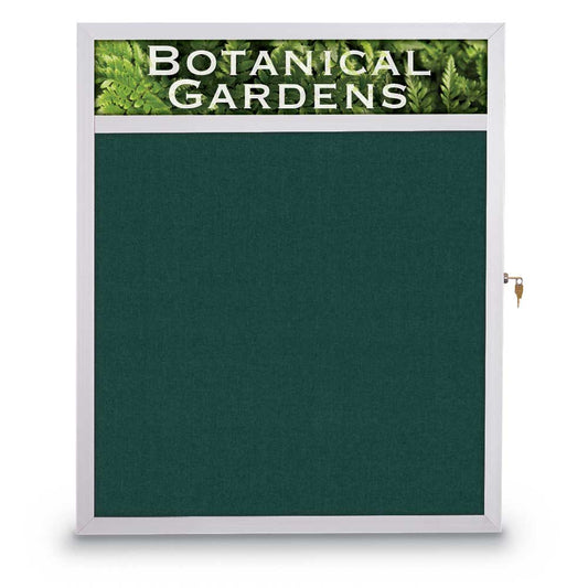 UV504SCH UVP Inc. Enclosed Bulletin Boards Slim Style Indoor Aluminum With Header, 4 Frame Colors