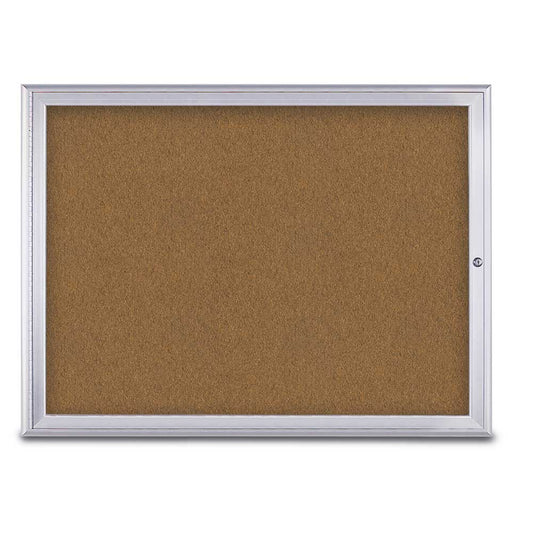 UV7003SDD6 Uvp Inc. Corkboard Radius Style, Indoor, Modern Design,W/ Locking, Shatter-Resistant Acrylic Door