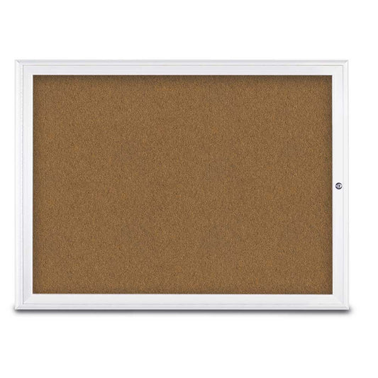 UV7003SDD3 UVP Inc. Enclosed Cork Boards Single Door Radius Indoor, 4 Frame Colors