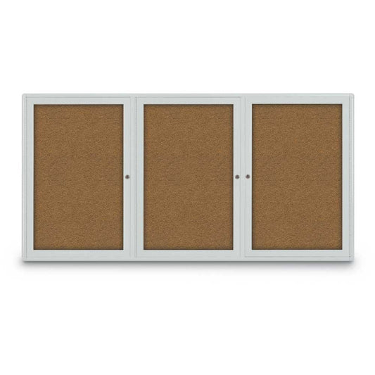 UV7005RC Uvp Inc. Corkboard Enclosed Radius Style Aluminum Frame, Radius Corner, Triple Door