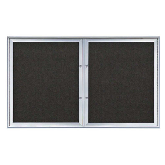 UV8004PLUS Uvp Inc. Corkboard Enclosed Self-Healing, Weather Resistant Aluminum Backing, Double Door, Indoor&Outdoor/Plus