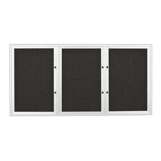 UV8015HPLUS Uvp Inc. Corkboard Satin Aluminum Frame, Self-Healing Surface, Triple Door, Outdoor Plus With Header