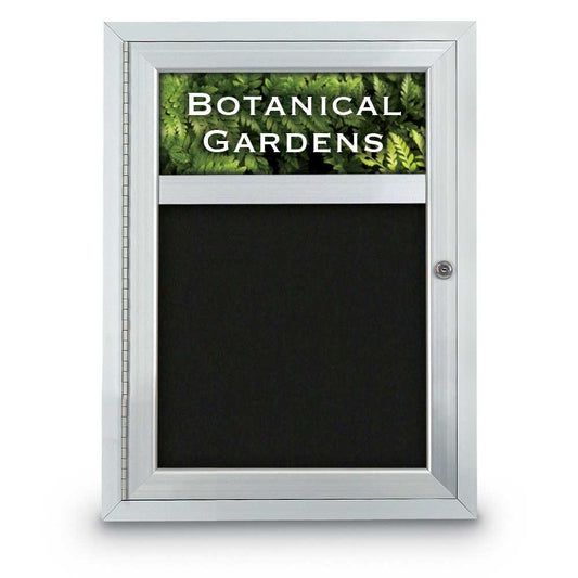 UV858LM UVP Inc. Magnetic Dry Erase Boards Single Door Indoor Enclosed Magnetic Screened Directory With Header