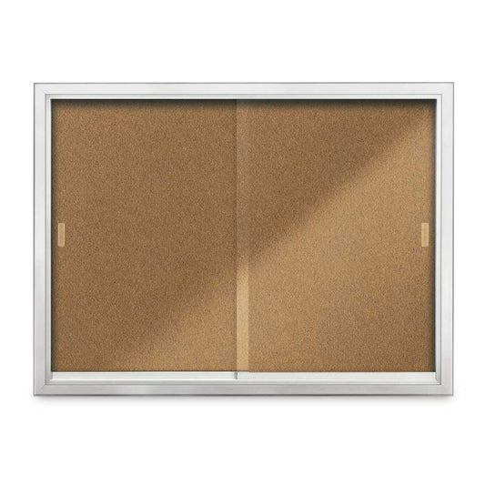 UV9001RCD UVP Inc. Cork Bulletin Boards Recessed Mounted Sliding Glass Door Aluminum, 11 Board Colors