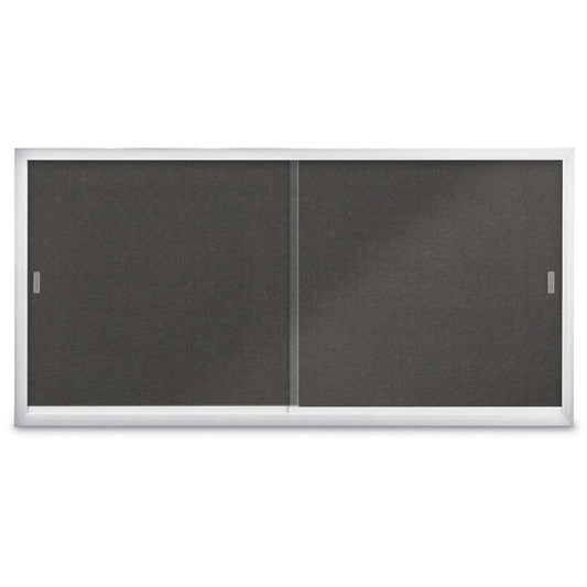 UV9003ACS Uvp Inc. Corkboard Enclosed Aluminum Frame, Tempered Glass Three Sliding Door, Radius Style With Header