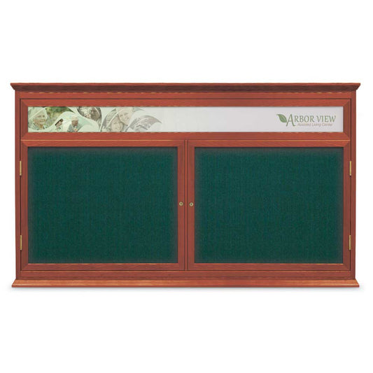 UVC104H UVP Inc. Crown Cabinet Boards Wood Enclosed Corkboard With Header