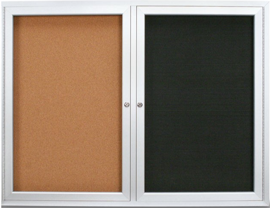 UVCB4836B UVP Inc. Combination Board Double Door Indoor Enclosed Dark Spruce Fabric/Black Fabric Board Colors