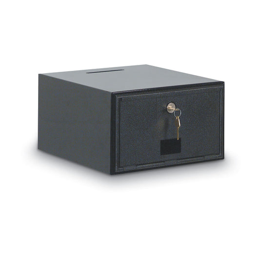 UVDB611CT Uvp Inc. Lockable Drop Box Counter Top Black, Slim Style Metal Construction, 2 Keys Included
