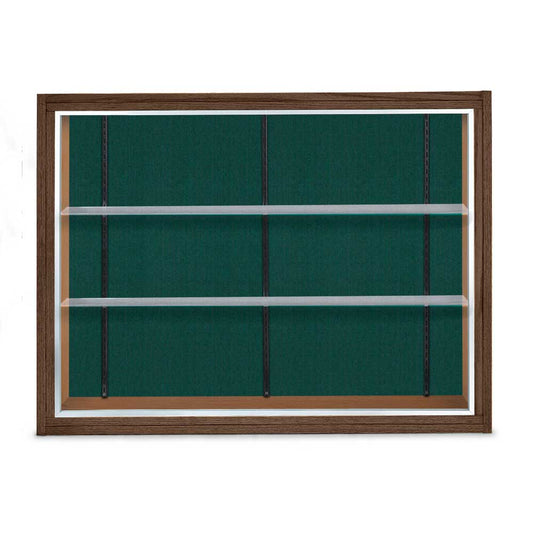 UVDC1648 UVP Inc. Display Case Wood Frame Sliding Door Stain Traditional, 16 Board Colors