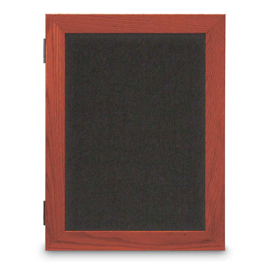 UVL100W Uvp Inc. Enclosed Cork Board 3” Deep Cabinet With 2” Wide Door Frame, Tempered Glass Doors, Wood Material