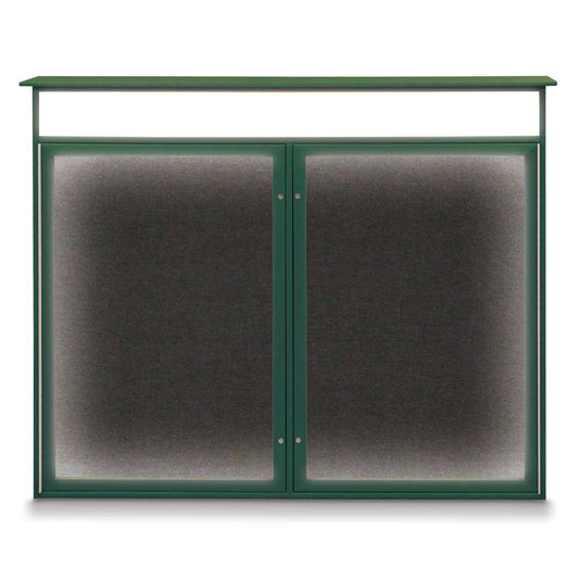 UVLDD4836HDLED UVP Inc. Frame Bulletin Board Double Door Outdoor Illuminated Recycled Enclosed with Header, 16 Board Colors