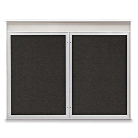 UVLDD6048HD Uvp Inc. Enclosed Bulletin Board Weather Resistant Frame, Shatter-Resistant Glass Double Door With Header