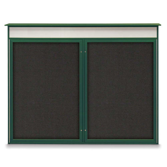 UVLDD6048HD Uvp Inc. Enclosed Bulletin Board Weather Resistant Frame, Shatter-Resistant Glass Double Door With Header