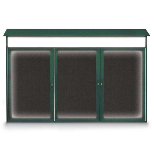 UVLTD7248HDLED Uvp Inc. Bulletin Board Enclosed Illuminated, Recycled Plastic Material, With Header