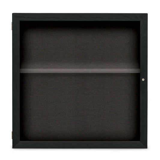 UVMCS3636S UVP Inc. Display Case Memory Wood Wide Door Mitered Stain, 4 Frame Colors