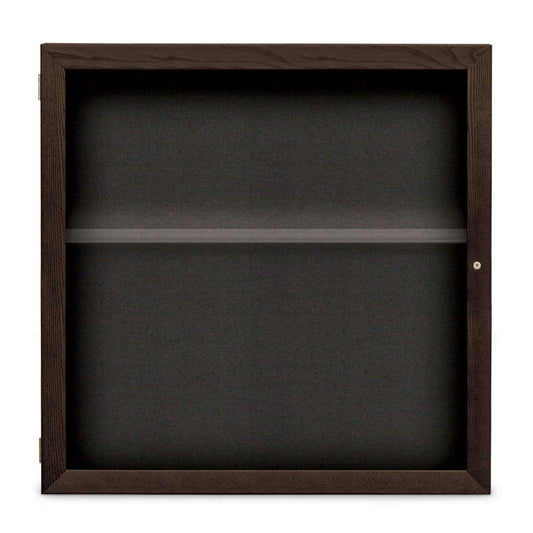 UVMCS3636S UVP Inc. Display Case Memory Wood Wide Door Mitered Stain, 4 Frame Colors