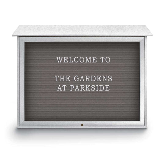 UVSDT4536LB UVP Inc. Outdoor Message Board Single Door Top Hinged With Letterboard Backing Board, 5 Board Colors