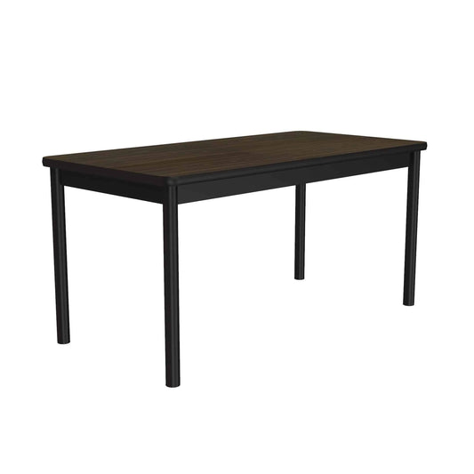 LR30TF Correll Inc. 30” Utility, Lab and Library Tables With 1 1/8” High-Density Two Sided Thermal Fused, 29” Standard Height, Top Resistant, T-Mold Edge, 2” Bolted Steel Legs, 3” Wide Steel Apron, Cube: 5.50, 6.75, 8.00, Thermal Fused Laminate