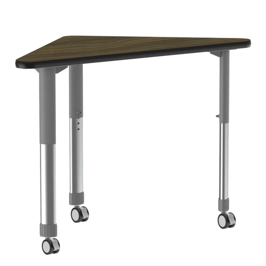 AD3041TF-WING Correll Inc. Wing Collaborative Group Learning Desk With 1 1/4” Thick High Density Two Sided Thermal Fused, Robust Oval Leg, Scratch and Stain Resistant, Adjustable Height From 25” to 35” in 1” Increments, Cube: 3.70, Thermal Fused Laminate