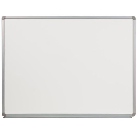 YU-90X120 Flash Furniture Porcelain Magnetic Marker Board For Commercial Use Made Of Porcelain Surface,Galvanized Steel Backing With Hooks Included / 4' W x 3' H