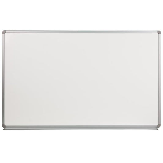 YU-90X150 Flash Furniture Porcelain Magnetic Marker Board For Commercial Use Made Of Lacquer Painted Surface,galvanized Steel Backing With Marker Trayalso Includes Hooks / 5' W x 3' H
