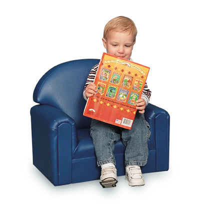 FIV-200 Brand New World Toddler Vinyl Upholstery Chair Offers the Comfort of Soft Leather for Toddlers Ages 18-36 Months,	With Sturdy Hardwood Frame, Comfortable Dense Foam and Premium Vinyl - Dimensions: 22”L X 16”D X 19”H, Legs: 1/4”, Seat Height 7.5”