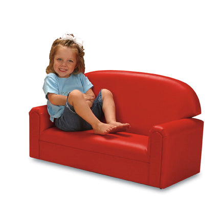 FIV-100 Brand New World Toddler Vinyl Upholstery Sofa Offers the Comfort of Soft Leather for Toddlers Ages 18-36 Months, With Sturdy Hardwood Frame, Comfortable Dense Foam and Premium Vinyl - Dimensions: 34”L X 16”D X 19”H, Legs: 1/4”, Seat Height 7.5”